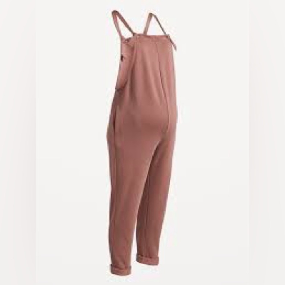 Old Navy fleece overalls - Maternity XS - warm taupe
